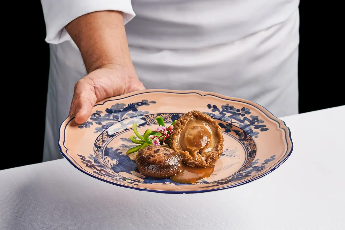 A braised abalone dish at Summer Pavilion, Singapore