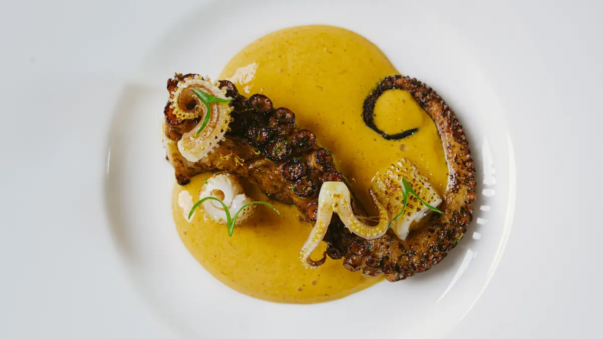 Octopus in curry at Thevar, Singapore