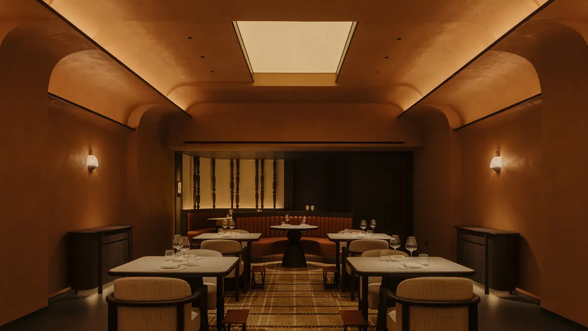 The dining room at Thevar, Mohamed Sultan Road, Singapore
