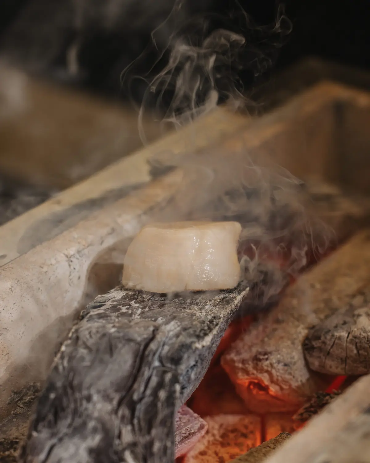 Live-fire dish cooked over embers at Zen, Singapore