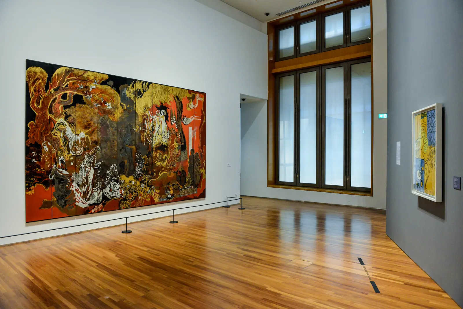National Gallery Singapore — Visitors browsing modernist paintings in the 'Reframing Modernism' exhibition at National Gallery Singapore