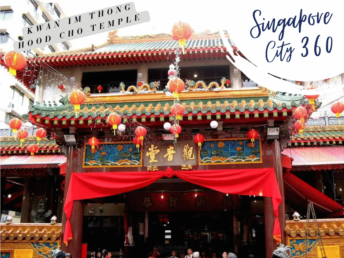 Kwan Im Thong Hood Cho Temple in Bugis, Singapore, with the neighbouring Sri Krishnan temple
