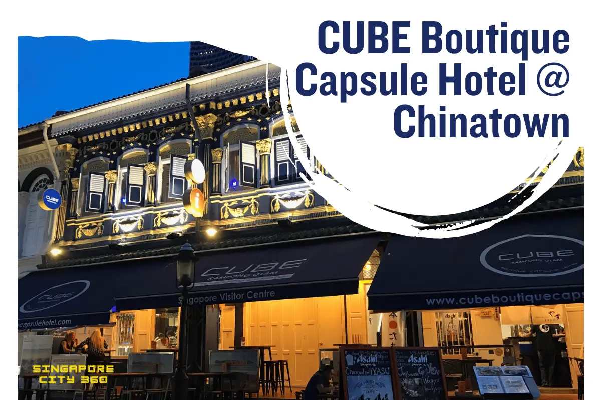 Capsule beds inside a converted shophouse capsule hotel in Chinatown Singapore