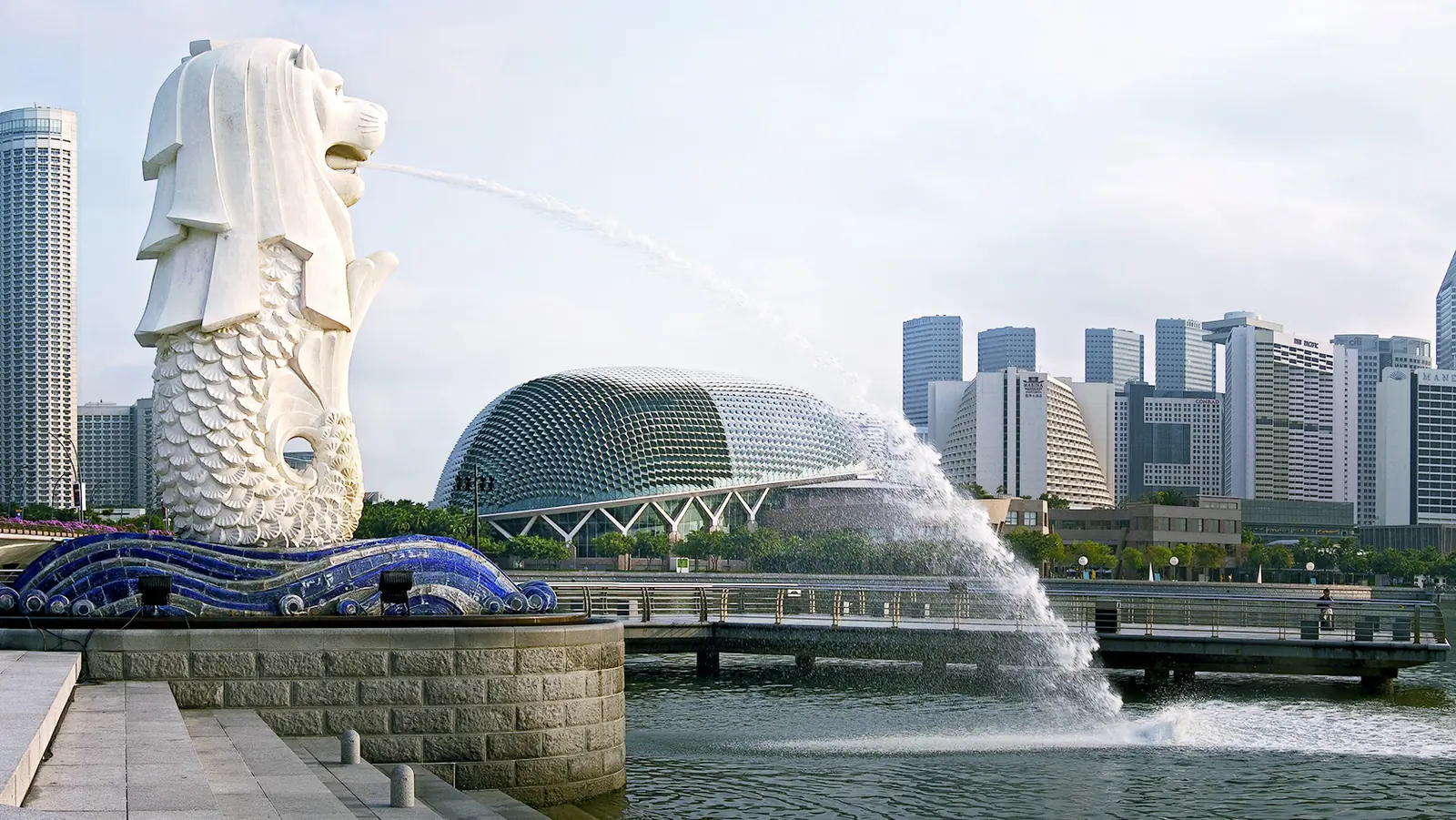Merlion Park — Come and see the Singapore icon that is half-fish and half-lion at the Merlion Park.